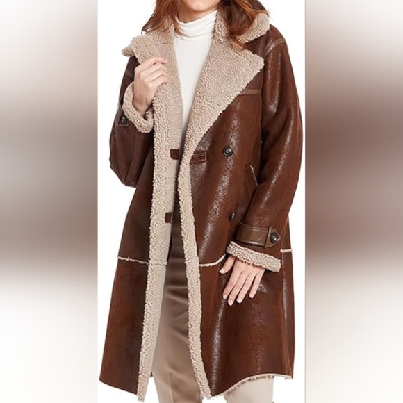 Faux Shearling Coat - Picture 1 of 7